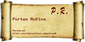 Portes Rufina névjegykártya